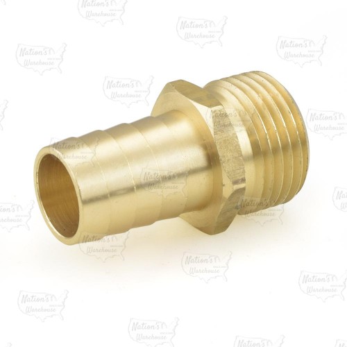 3/4" MGH x 3/4" Hose Barb Brass Adapter