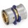 3/4" PEX x 3/4" PEX Press Coupling, Lead-Free Bronze