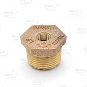 3/4" MPT x 1/8" FPT Brass Bushing, Lead-Free