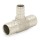 3/4" PEX x 3/4" x 1/2" PEX 304 St. Steel Reducing Tee (Lead-Free)..