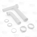 1-1/2" End Outlet Waste Kit, Adjustable (12"-16"), White Plastic