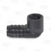 1" Barbed Insert x 3/4" Female NPT 90° PVC Reducing Elbow, Sch 40, Gray