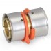 1" PEX x 1" PEX Press Coupling, Lead-Free Bronze