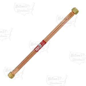 Sioux Chief 634-118 Water Heater Connector, Flexible, 18 Inch, Copper, 3/4" FIP x 3/4" FIP (Swivel)