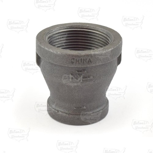 1-1/2" x 1" Black Coupling (Imported)