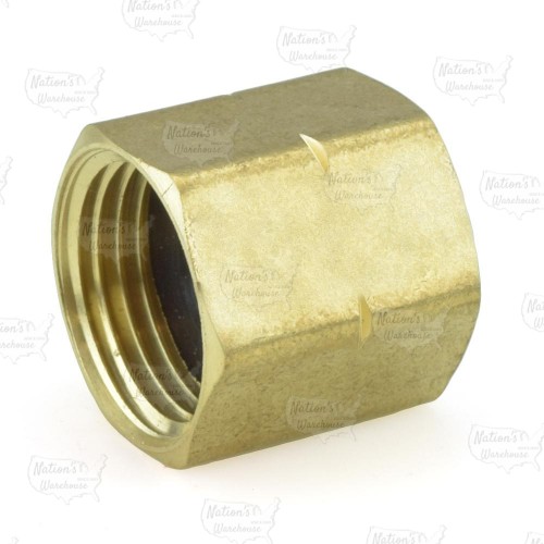 3/4" FGH x 3/4" FGH Brass Solid Coupling