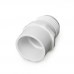 2" Barbed Insert x 2" Spigot PVC Adapter, Sch 40, White