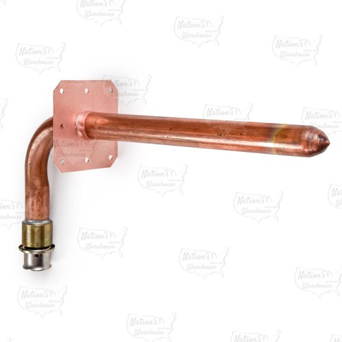 1/2" PEX Press Copper Stub Out Elbow w/ Ear for Viega PEX Tubing, 8" x 3.5"