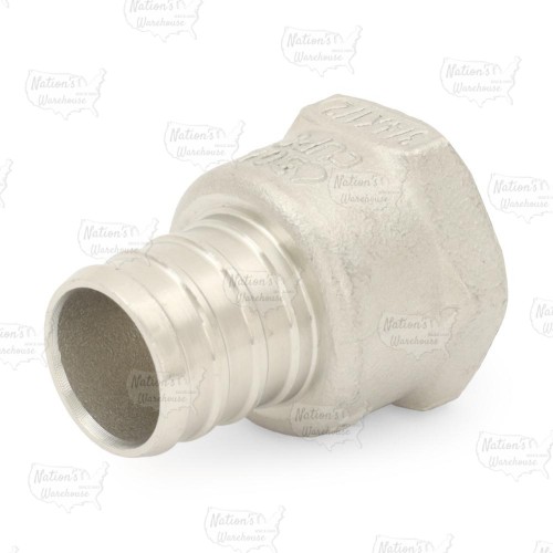 3/4" PEX x 1/2" Female Threaded Adapter, 304 St. Steel (Lead-Free)