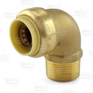3/4" Push To Connect x 3/4" MNPT Elbow, Lead-Free