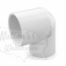 2" x 1-1/2" Barbed Insert 90° Reducing PVC Elbow, Sch 40, Gray