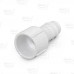 3/4" Barbed Insert x 3/4" Socket PVC Adapter, Sch 40, White