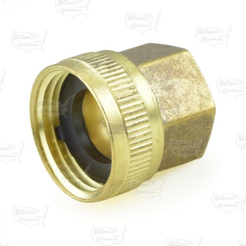 3/4" FGH x 1/2" FIP Swivel Brass Adapter