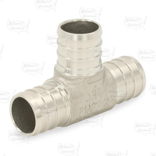 3/4" PEX x 3/4" x 3/4" PEX 304 St. Steel Tee (Lead-Free)..