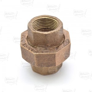 3/4" FPT Brass Union, Lead-Free