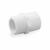 3/4" Barbed Insert x 1" Male NPT Threaded PVC Reducing Adapter, Sch 40, Gray