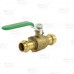 1/2" Press Brass Ball Valve w/ Waste Outlet, Full Port (Lead-Free)