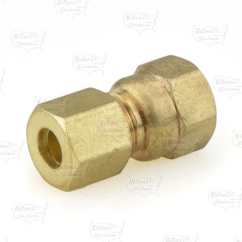 1/4" OD x 1/8" FIP Threaded Compression Adapter, Lead-Free