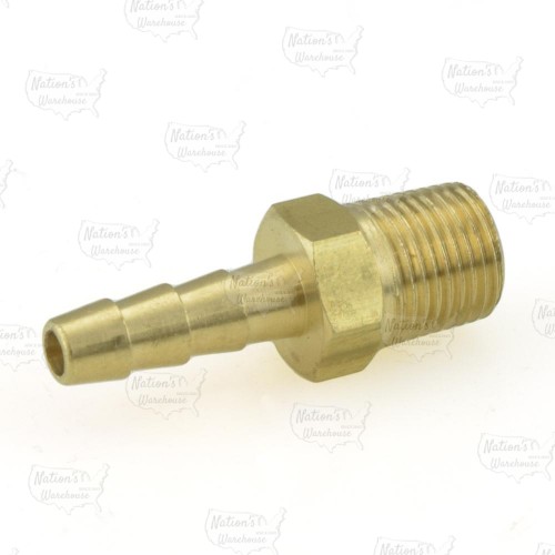 3/16" Hose Barb x 1/8" MIP Brass Adapter