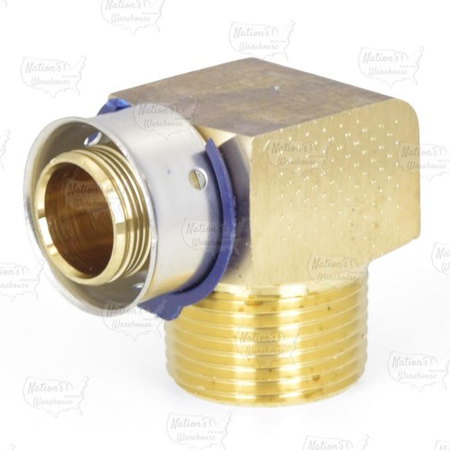 3/4" PEX Press x 3/4" Male Threaded Elbow, Lead-Free Bronze