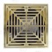 PVC Floor Drain, Square, Nickel Bronze, PVC 4" Hub