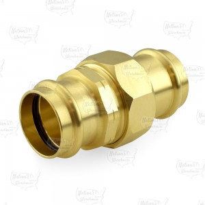 1" Press Union, Lead-Free Brass