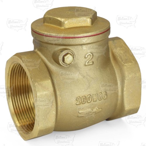 2" Threaded Swing Check Valve, Lead-Free