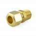 3/8" OD x 1/4" MIP Threaded Compression Adapter, Lead-Free