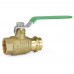 3/4" Press x 3/4" FPT Brass Ball Valve, Full Port, Lead-Free