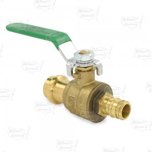 1/2" PEX Expansion x Press Brass Ball Valve, Full Port (Lead-Free)..