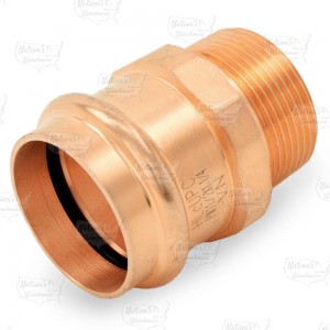 1-1/2" Copper Press x 1-1/4" Male Threaded Adapter, Imported