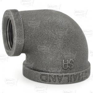 1-1/4" x 3/4" Black 90° Elbow (Imported)