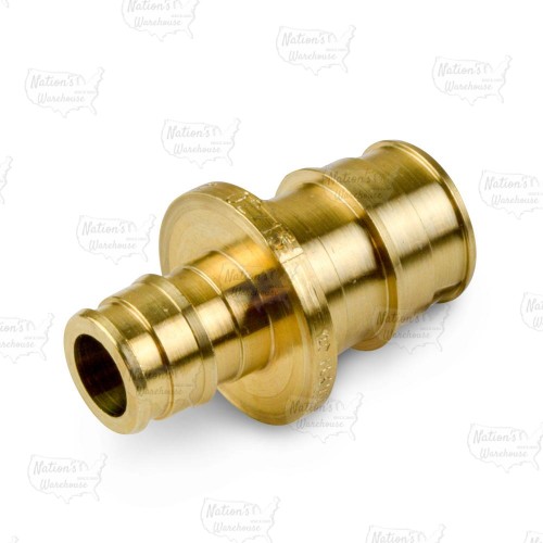 3/4" x 1/2" Expansion PEX Reducing Coupling, LF Brass