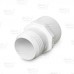 2" Barbed Insert x 2" Spigot PVC Adapter, Sch 40, White