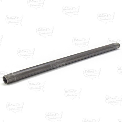 1/2" x 16" Black Pipe Nipple