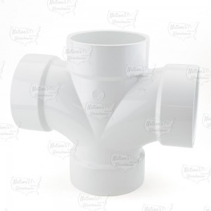 4" PVC DWV Double Sanitary Tee