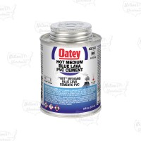 4 oz Medium-Body Blue Lava Primerless PVC Cement w/ Dauber, Extra Fast Set, Blue