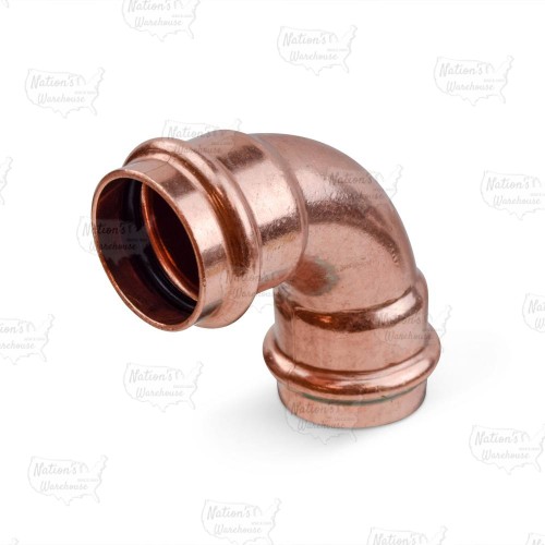 1" Press Copper 90° Elbow, Imported