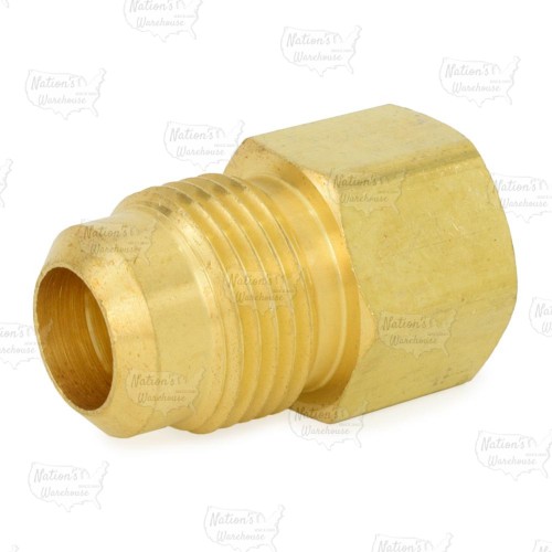 5/8" Flare x 1/2" Female NPT Threaded Brass Adapter