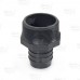 1-1/2" Barbed Insert x 2" Male NPT Threaded PVC Reducing Adapter, Sch 40, Gray