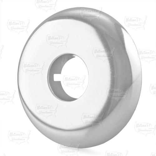 1/2" IPS Chrome Plated Plastic, Split-Type Escutcheon for 1/2" Brass, Iron Pipes, Shower Arms