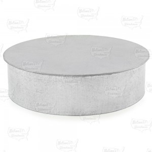 8" Galvanized Clean-Out Cap, 24 GA..