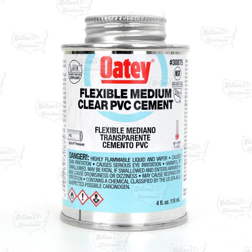 16 oz Heavy-Duty PVC Cement w/ Dauber, Clear