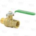 1/2" Male x 1/2" Female NPT Threaded Brass Ball Valve, Full Port, Lead-Free