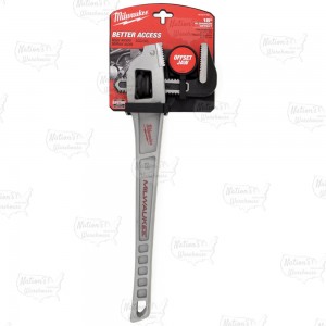 18" Aluminum Offset Hex Pipe Wrench, 2-1/2" Jaw Capacity