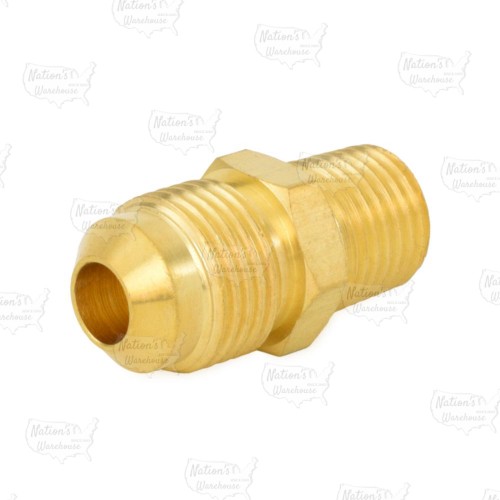 3/8" Flare x 1/4" Male NPT Threaded Brass Adapter