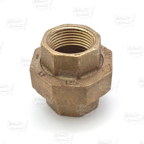 1" FPT Brass Union, Lead-Free