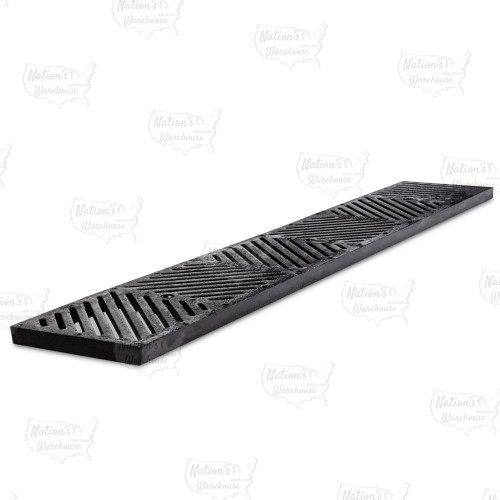 36" Heavy-Duty Ductile Iron FastTrack Diagonal-Slot Grate, ADA compliant & Heel-proof