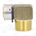 3/4" PEX Press x 3/4" Male Threaded Elbow, Lead-Free Bronze