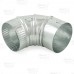 4" Galvanized 90° Adjustable Flue Elbow, 26 GA..